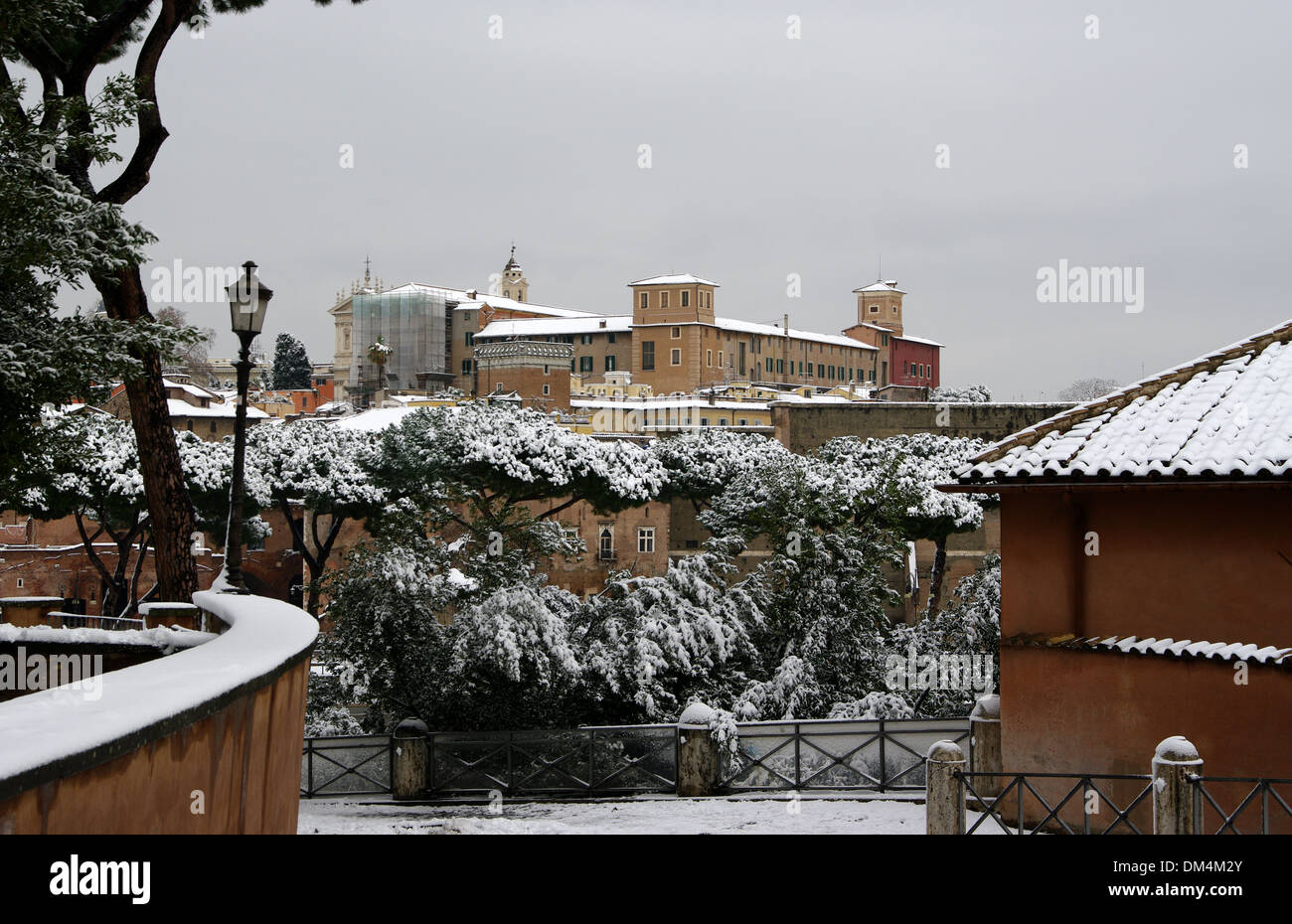 Roma nella neve Foto Stock