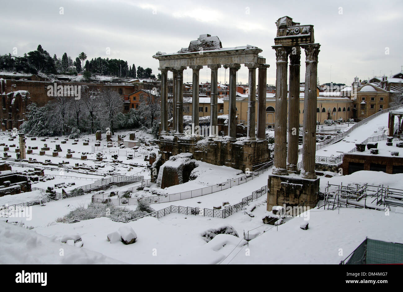 Roma nella neve Foto Stock