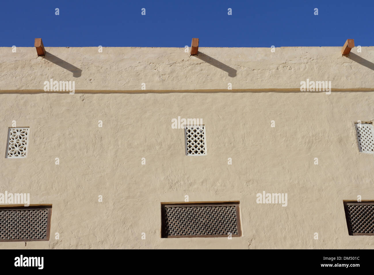 Parete della riffa Fort, East Riffa, Regno del Bahrein Foto Stock