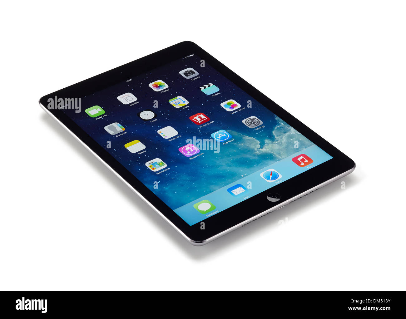 Apple iPad Air cut-out su sfondo bianco con ombre e tracciato di ritaglio Foto Stock