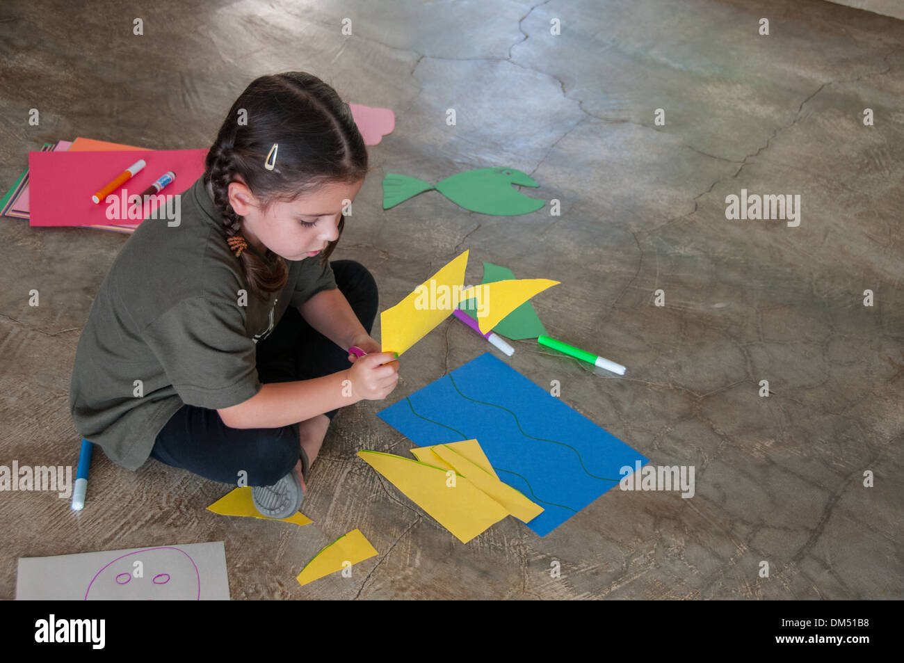 Ragazza e mestieri Foto Stock
