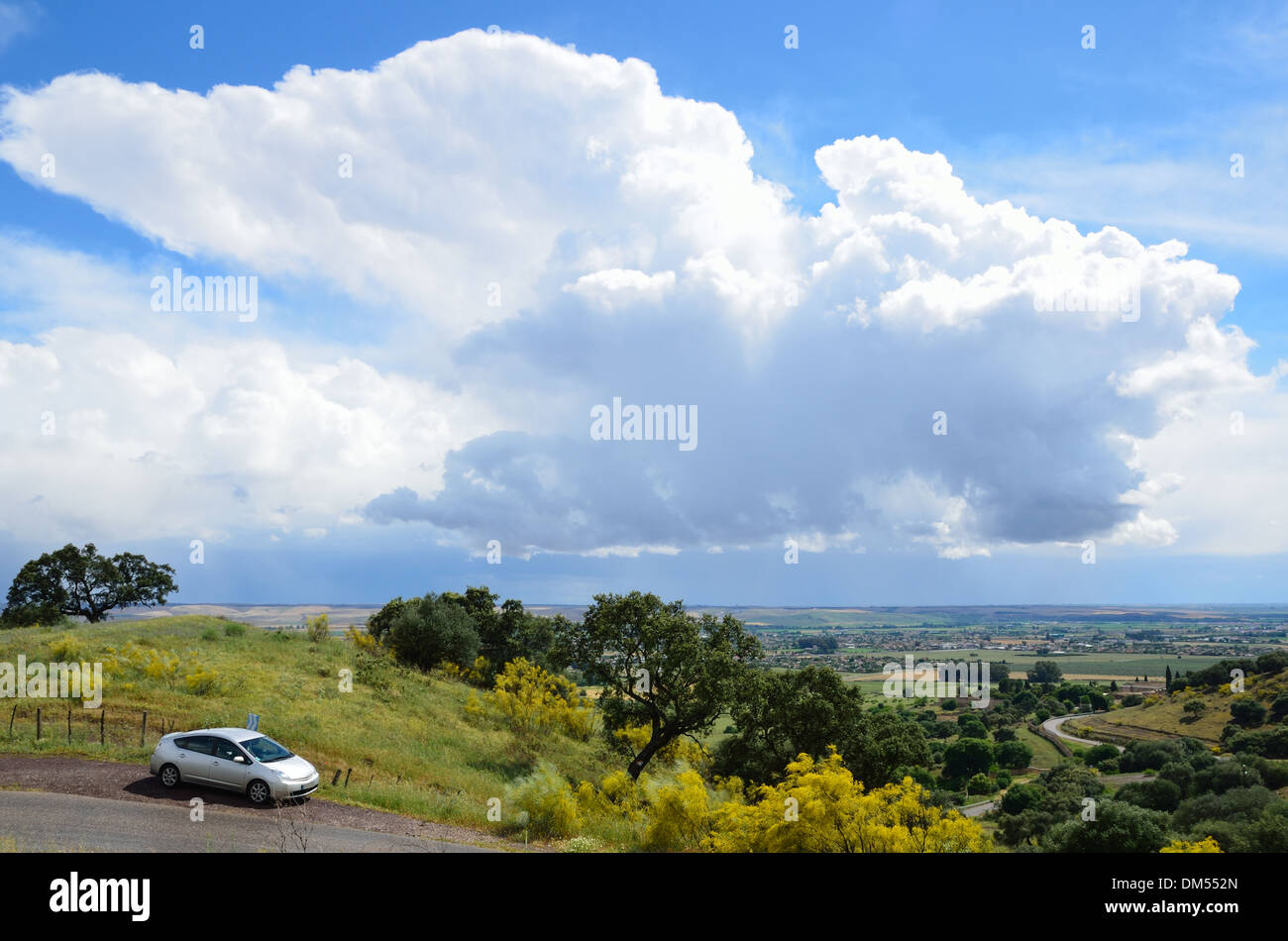 Pianura spagnola in primavera Foto Stock