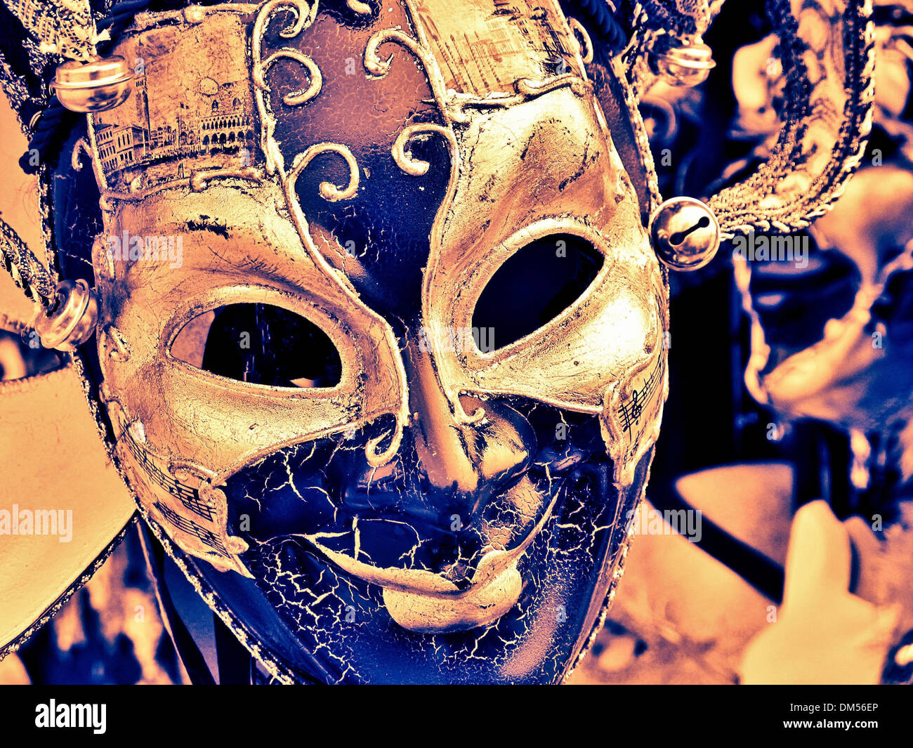 L'Italia, Venezia, Carnevale, maschera, oro, turismo Foto Stock