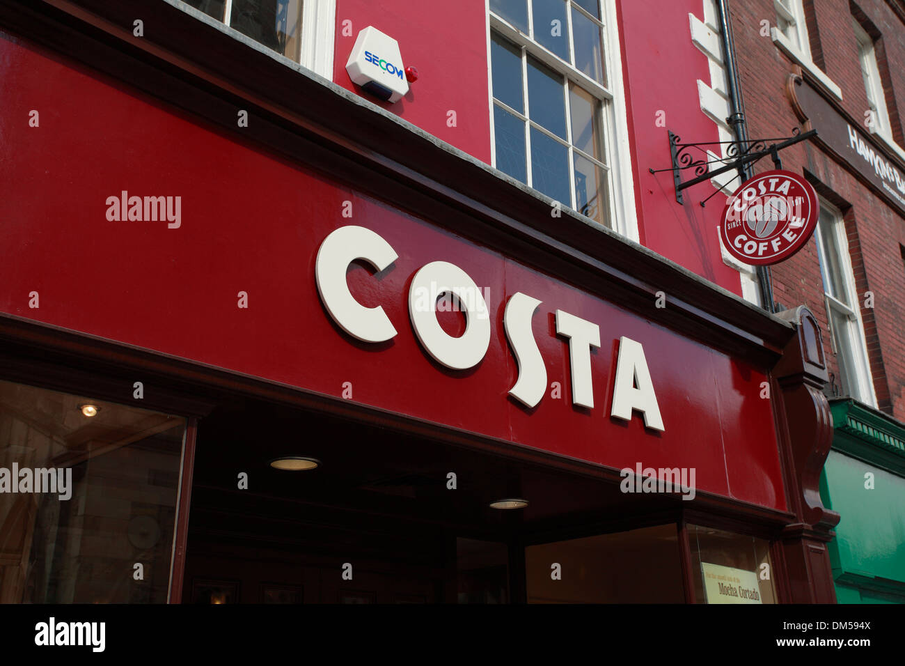 Costa Coffee shop segno york Foto Stock