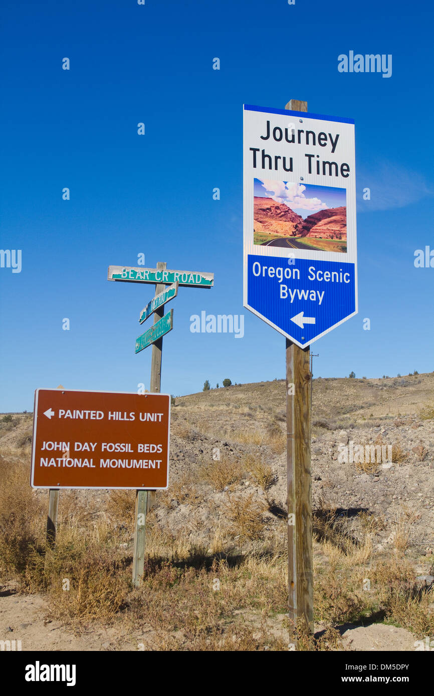 Viaggio attraverso il tempo Scenic Byway Oregon USA Foto Stock