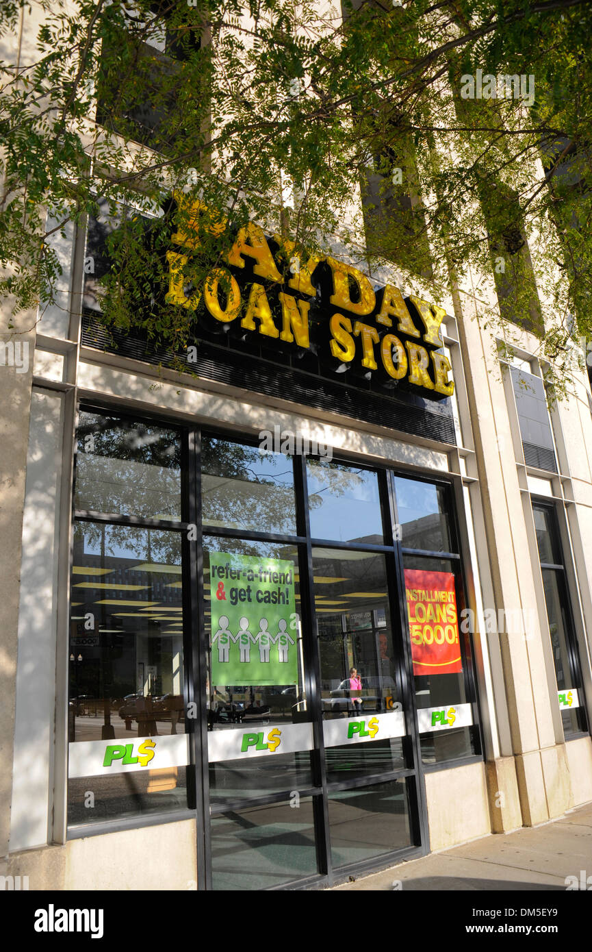 Payday Loan Store, Chicago, Illinois Foto Stock