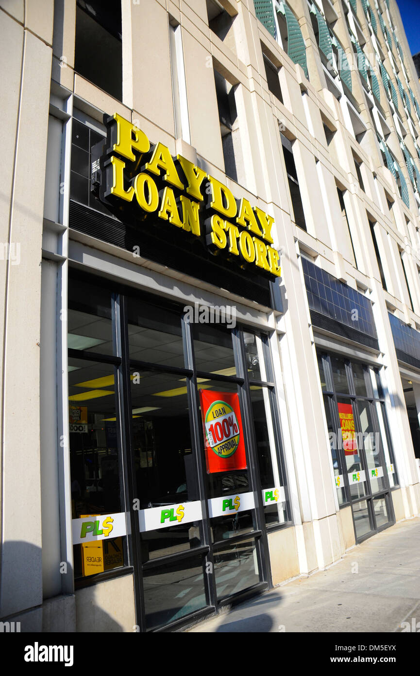 Payday Loan Store, Chicago, Illinois Foto Stock