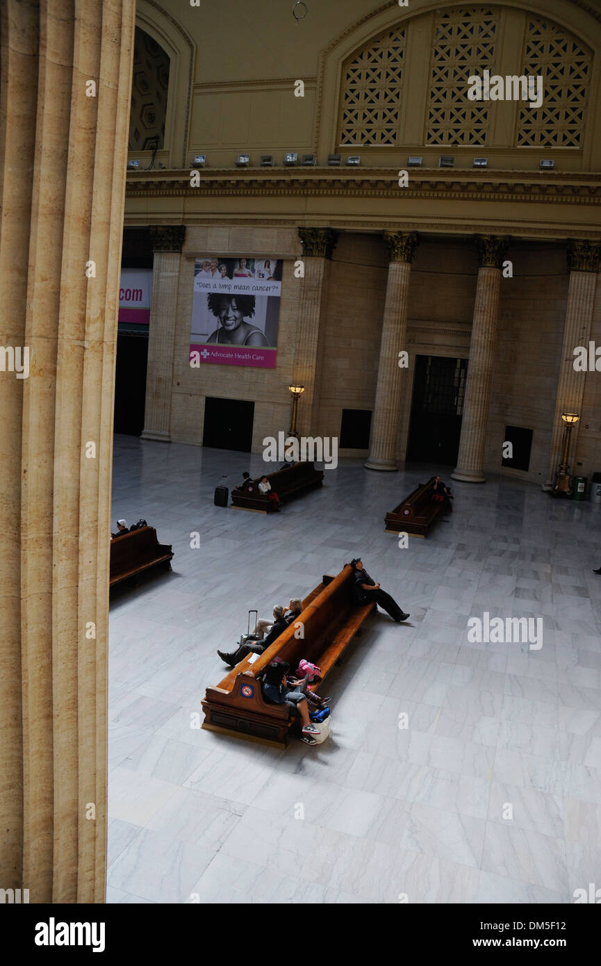Sala grande a Chicago la Union Station, stazione ferroviaria, Chicago, Illinois Foto Stock