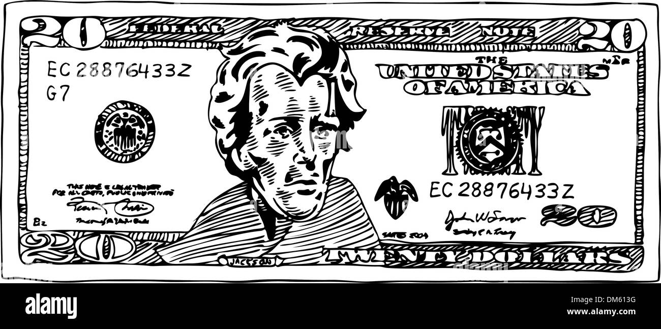 Banconota da 20 Illustrazione Vettoriale