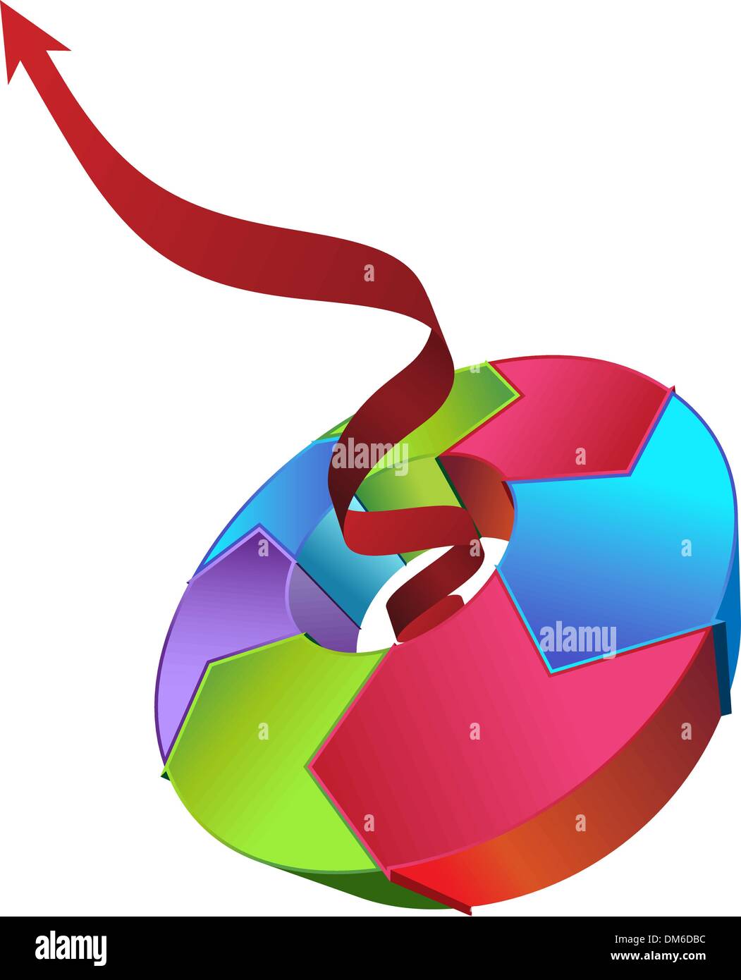 Processo di ciclo - in senso orario Illustrazione Vettoriale