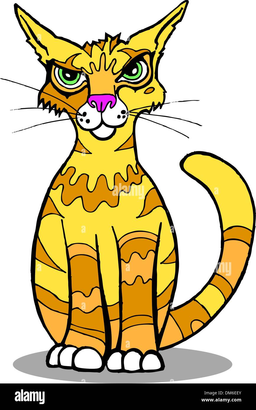 Gatto pazzo Illustrazione Vettoriale