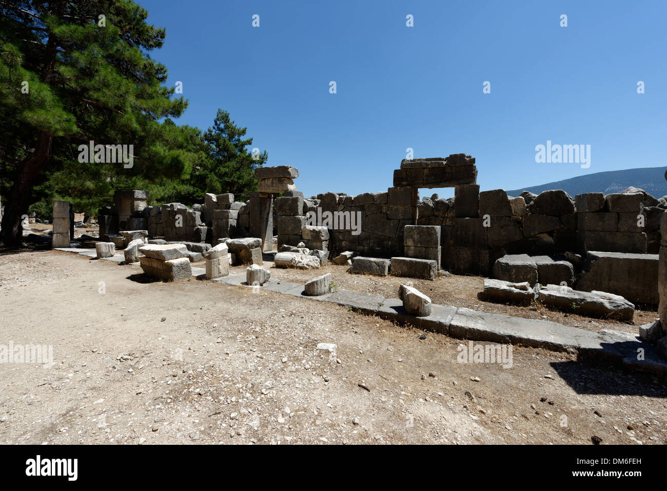 Edificio stadio dell'antico Teatro ellenistico al Lycian città di Arykanda, provincia di Antalya Turchia meridionale Foto Stock