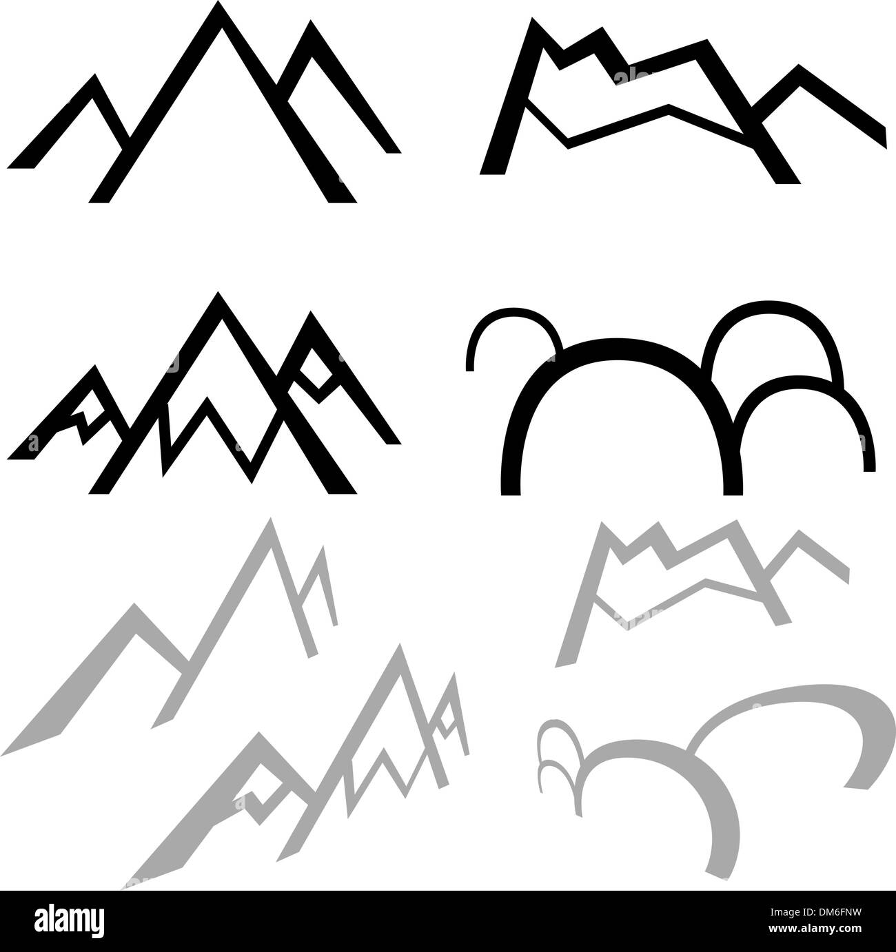 Semplice Montagne Illustrazione Vettoriale