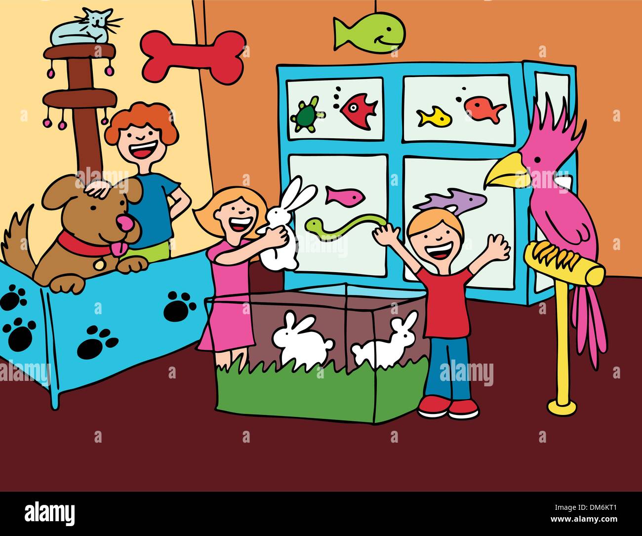 Pet Store visita Illustrazione Vettoriale