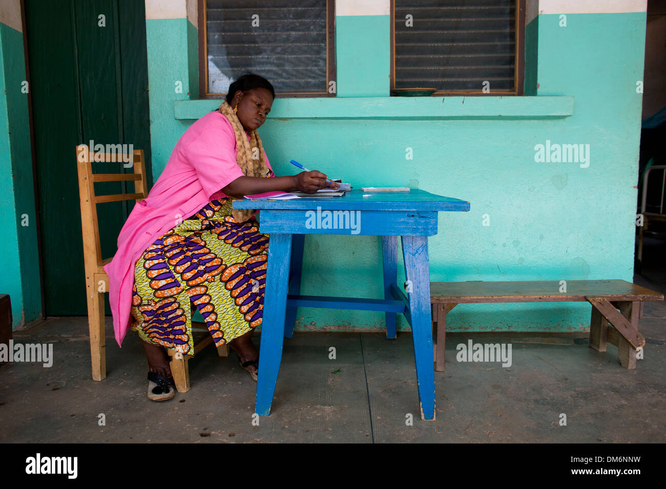 Reparto di maternità a MSF spagna ospedale in batangafo, Repubblica centrale africana Foto Stock