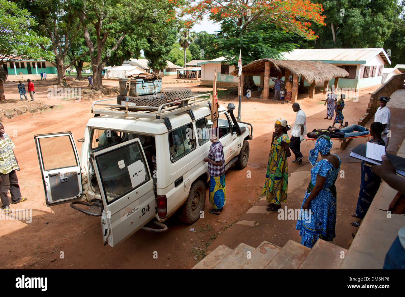 MSF ambulanza nella Repubblica centrale africana Foto Stock