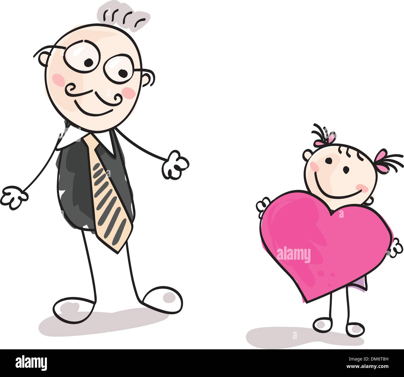 Grande cuore di padre Illustrazione Vettoriale