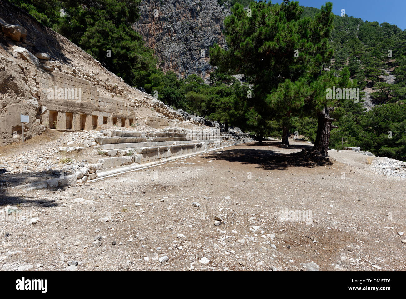 L'antico stadio di età ellenistica, restaurata in età greco-romano a Lycian antica città di Arykanda, Turchia meridionale Foto Stock
