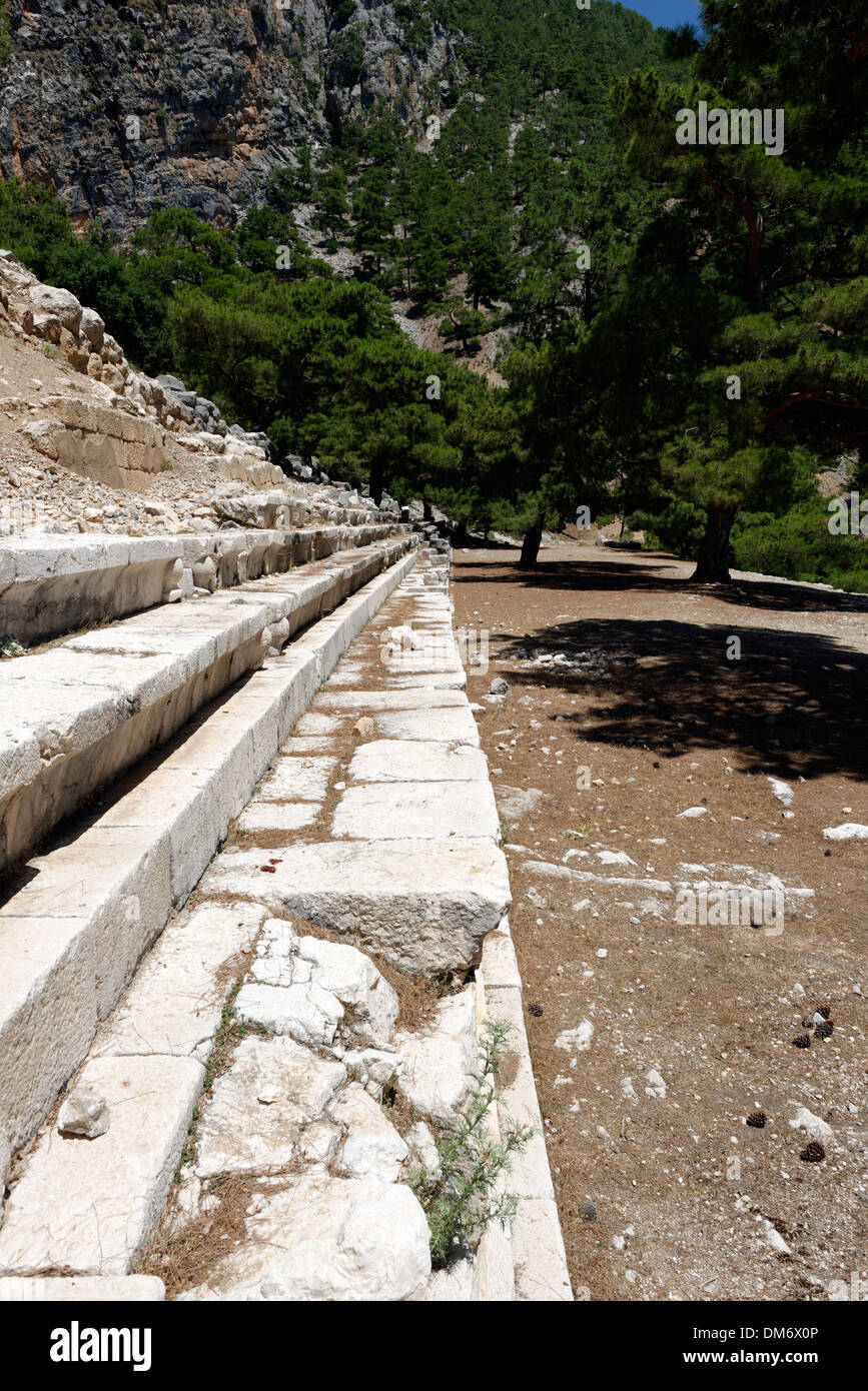L'antico stadio di età ellenistica, restaurata in età greco-romano a Lycian antica città di Arykanda, Turchia meridionale Foto Stock