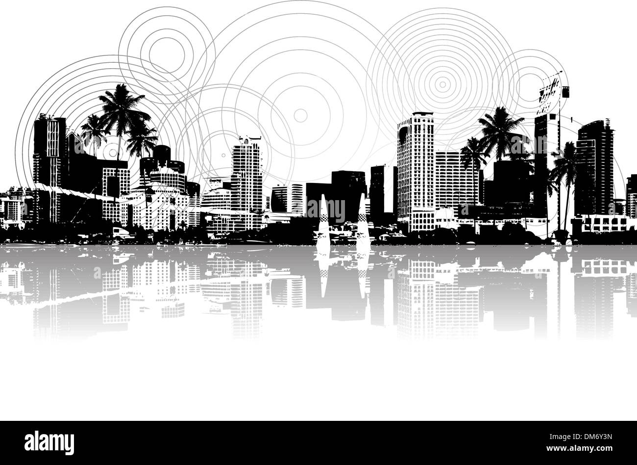 Cityscape sfondo, arte urbana Illustrazione Vettoriale