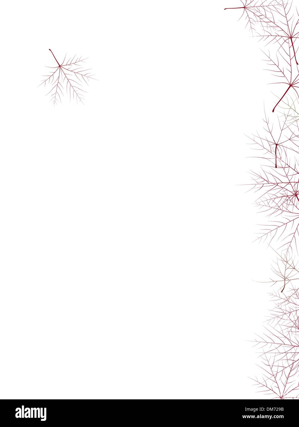 Biglietto di ringraziamento con un background di foglie Illustrazione Vettoriale