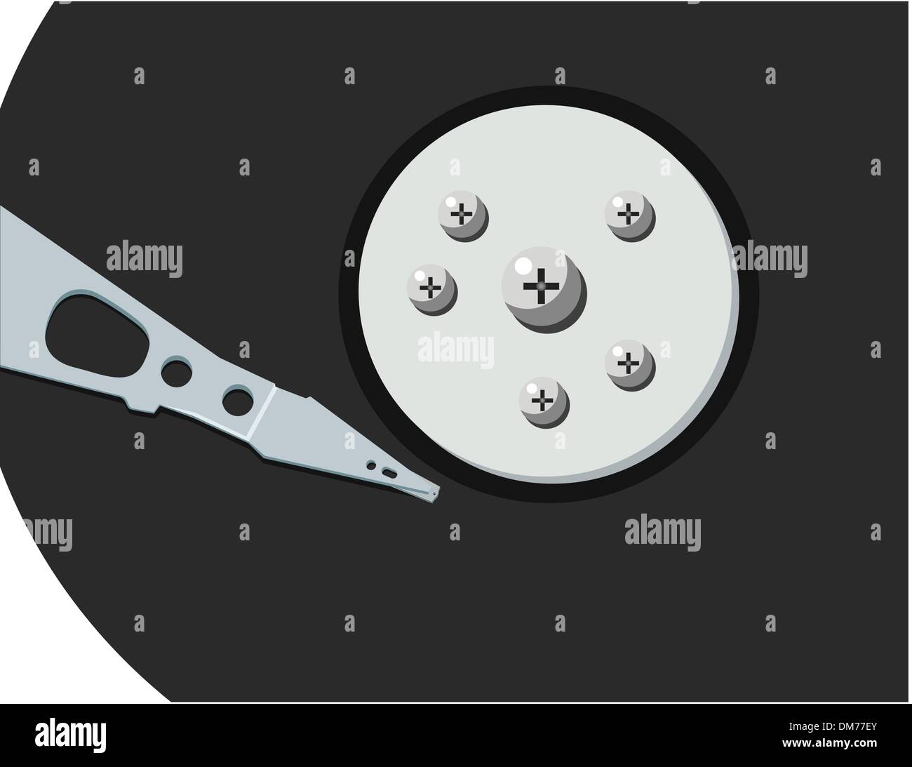 Disco rigido - dettaglio Illustrazione Vettoriale