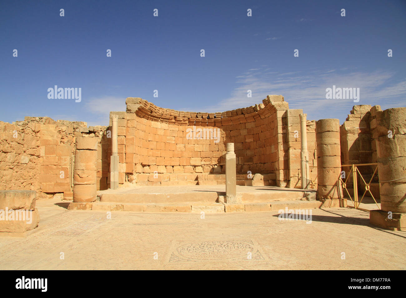 Israele nel deserto del Negev, la chiesa bizantina di San Nilo in Mamshit Foto Stock