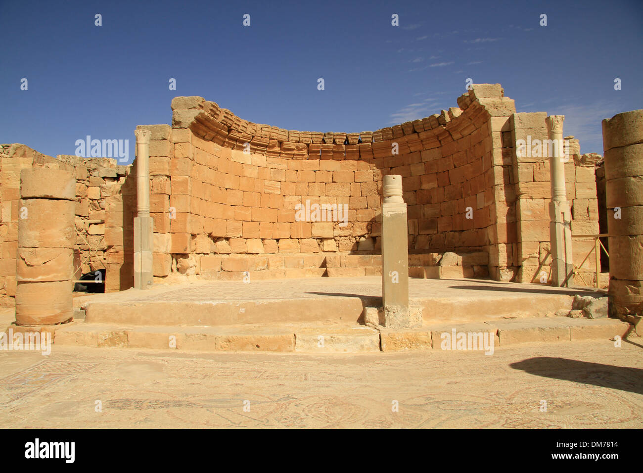 Israele nel deserto del Negev, la chiesa bizantina di San Nilo in Mamshit Foto Stock