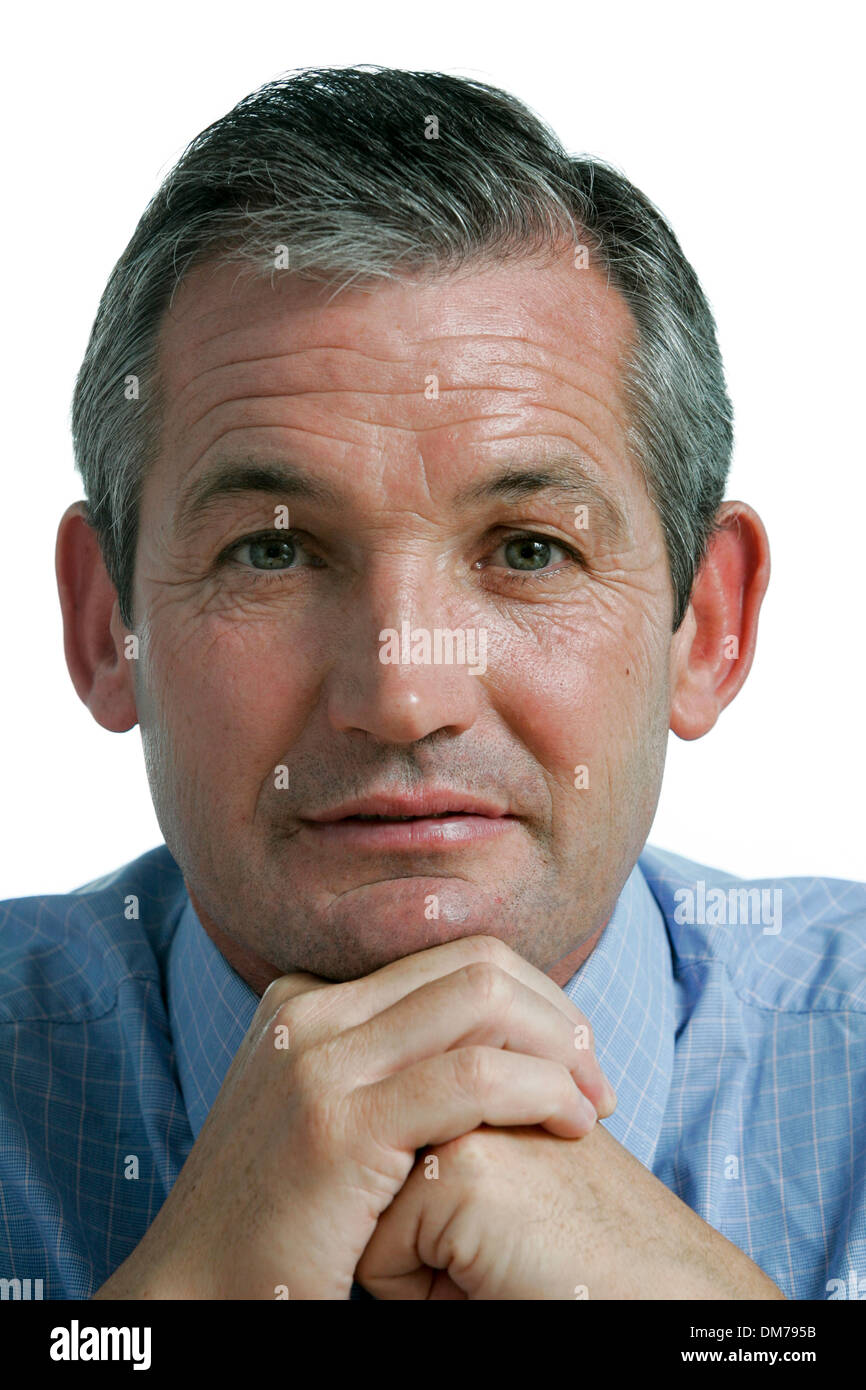 George Burley, ex Scozia giocatore di football national team manager Foto Stock