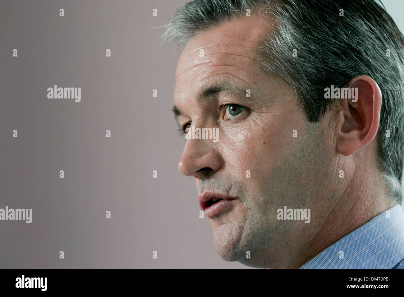 George Burley, ex Scozia giocatore di football national team manager Foto Stock