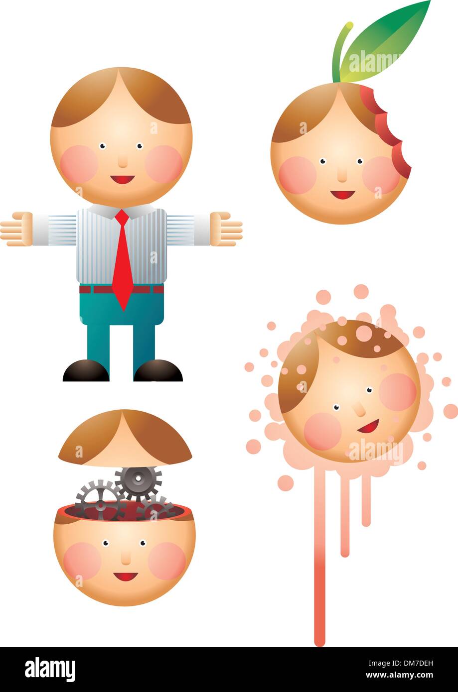 Insieme di piccolo uomo Illustrazione Vettoriale