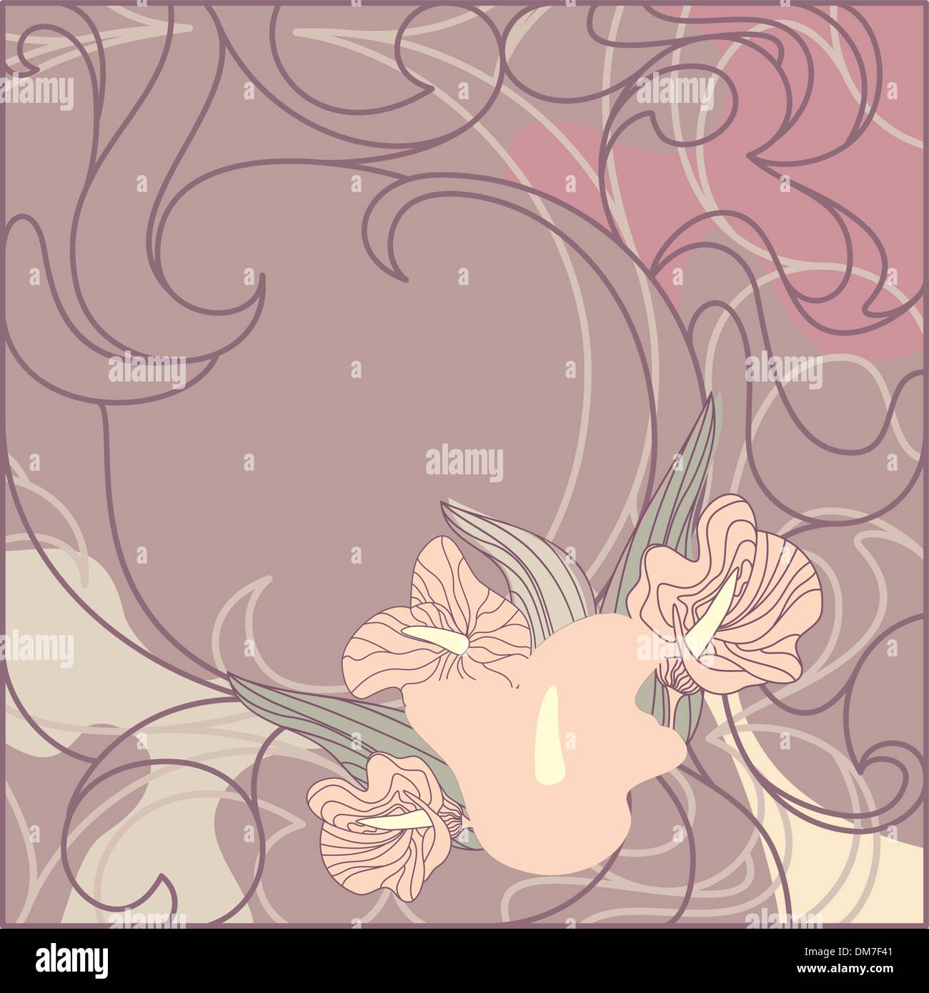 Carino sfondo floreale Illustrazione Vettoriale