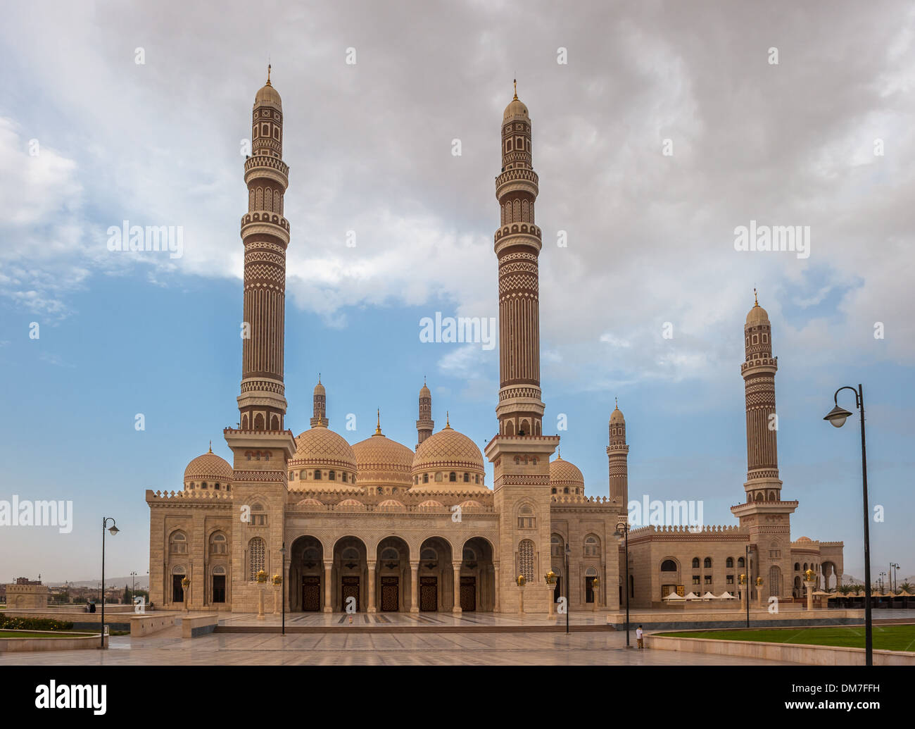 Al Saleh moschea di Sanaa, Yemen Foto Stock