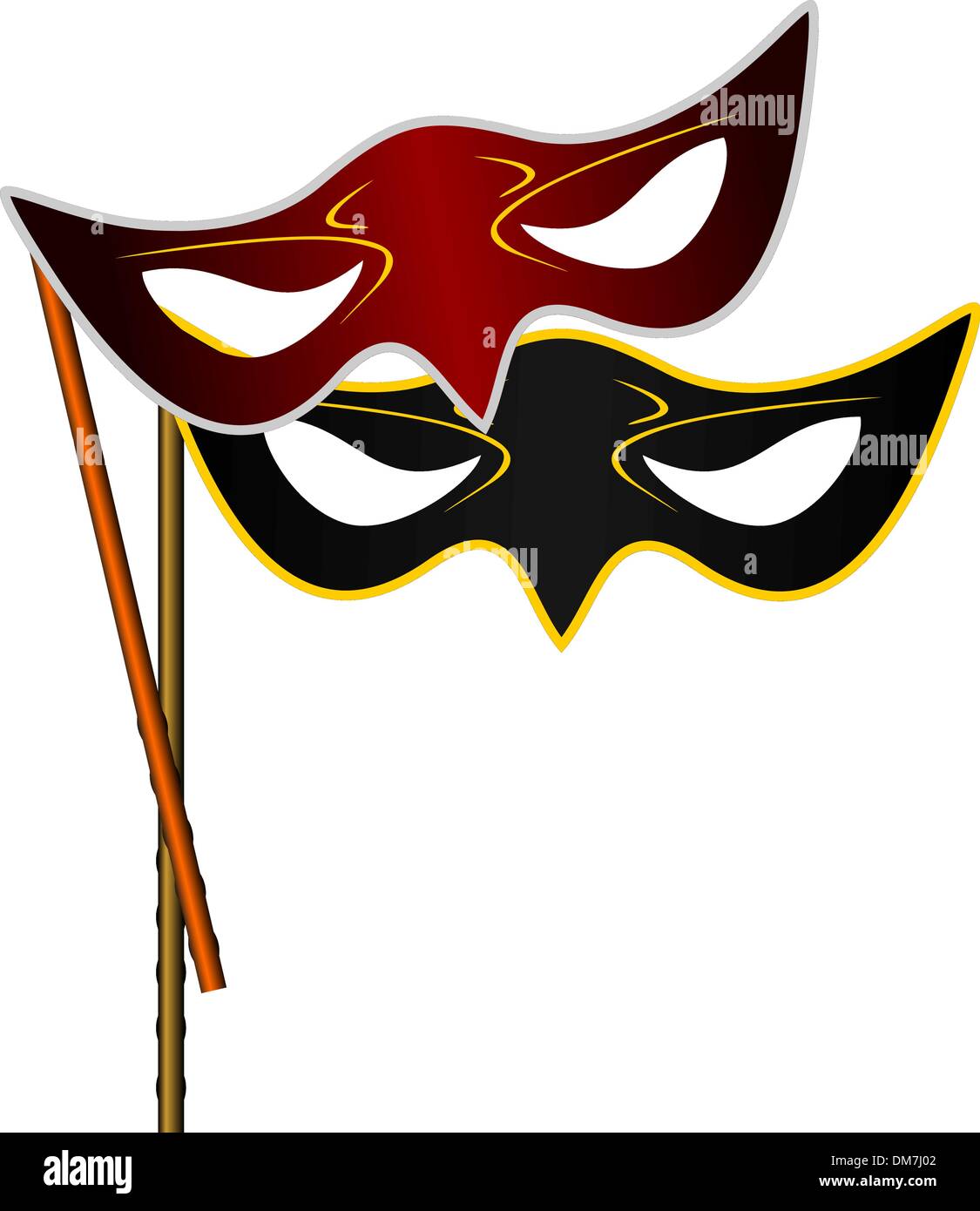 Illustrazione realistica della maschera carnevali Illustrazione Vettoriale