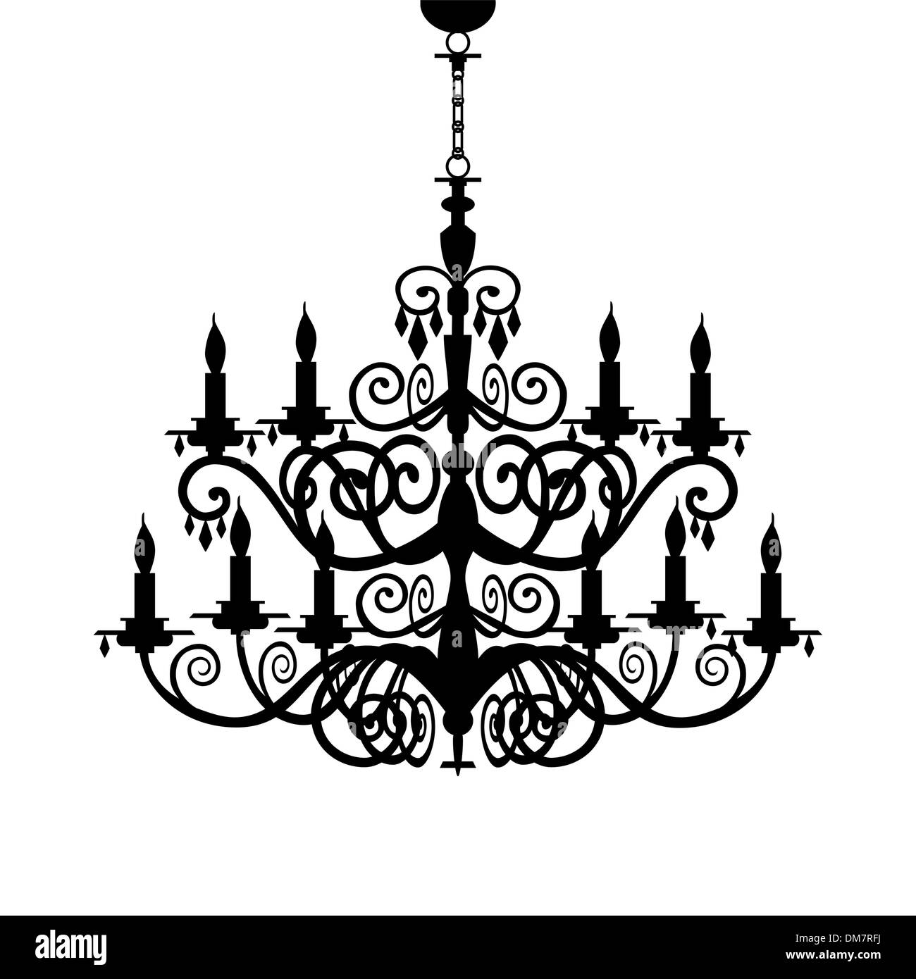 Baroque chandelier Foto e Immagini Stock in Bianco e Nero - Alamy