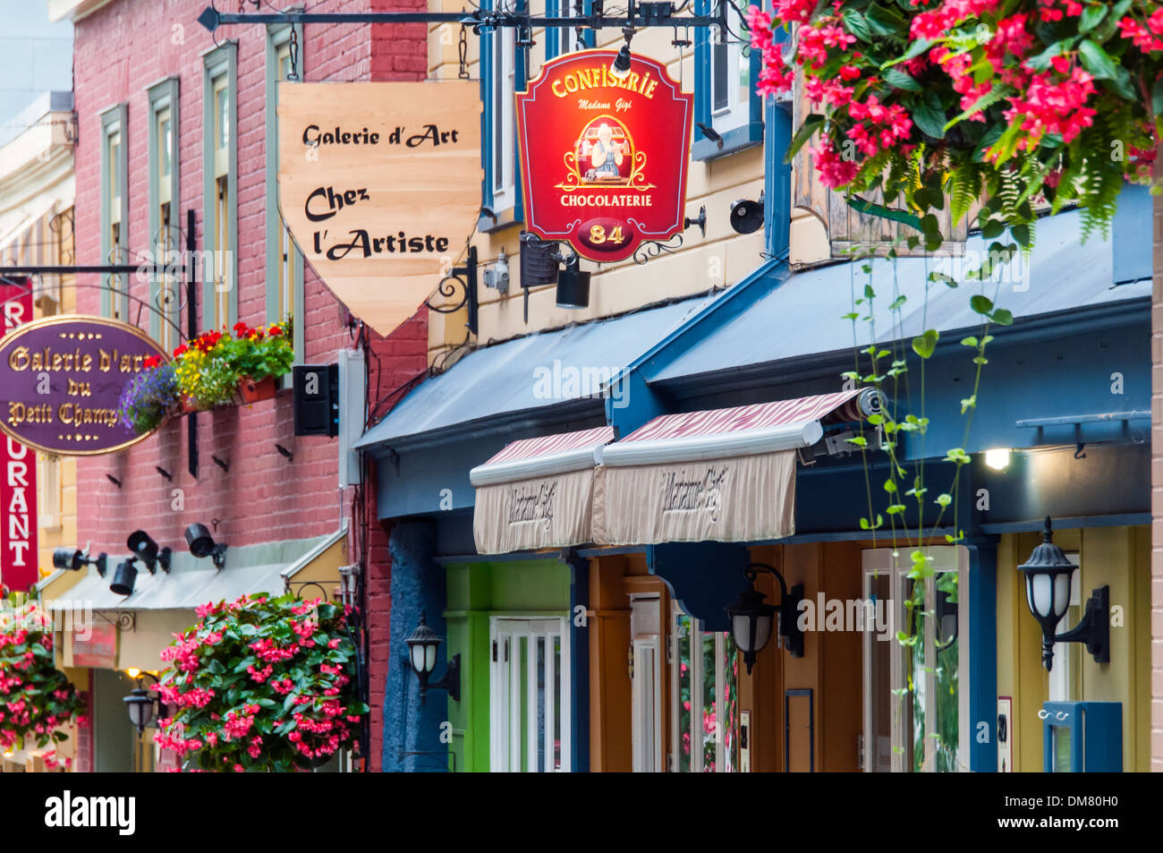 Rue du Petit Champlain Quebec City in Canada Foto Stock