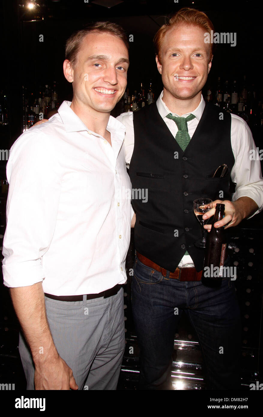 Ben Curtis e Brendan Griffin notte di chiusura dopo essere partito per Broadway giocare 'Clybourne Park' a agnelli Club New York Ristorante Foto Stock