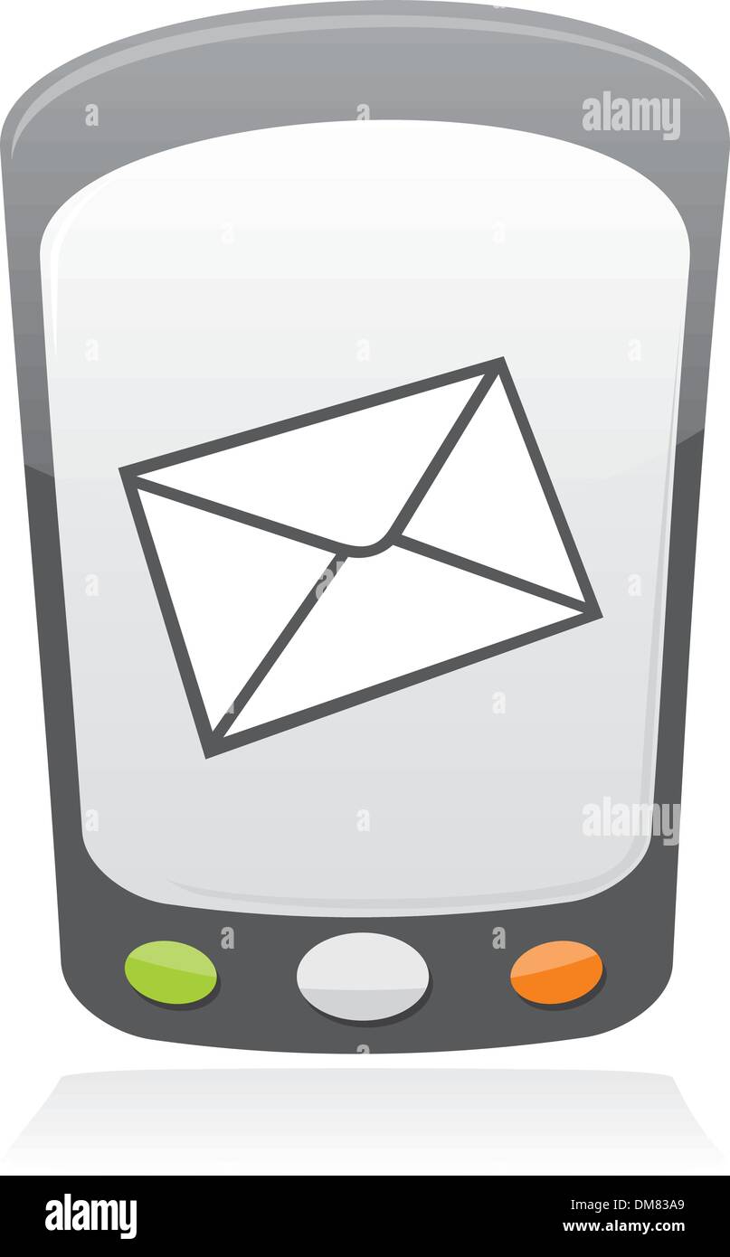 Mobile icona di messaggio Illustrazione Vettoriale