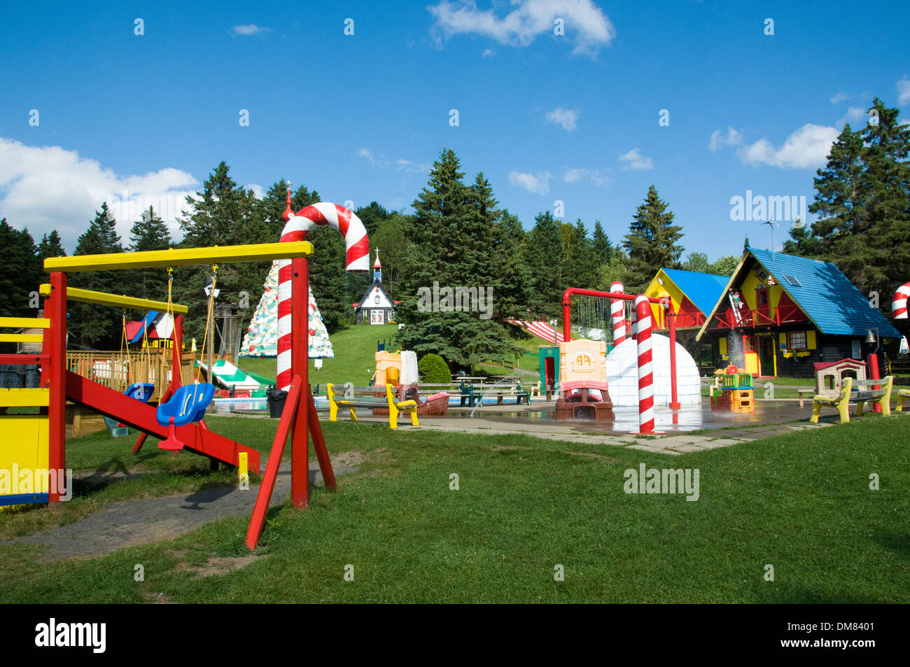 Santa Village - parco dei divertimenti nelle Laurentians Québec Canada Foto Stock