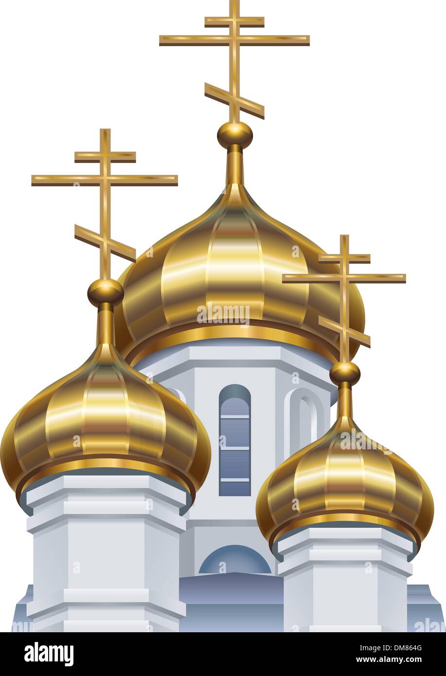 Chiesa Russa cupole Illustrazione Vettoriale