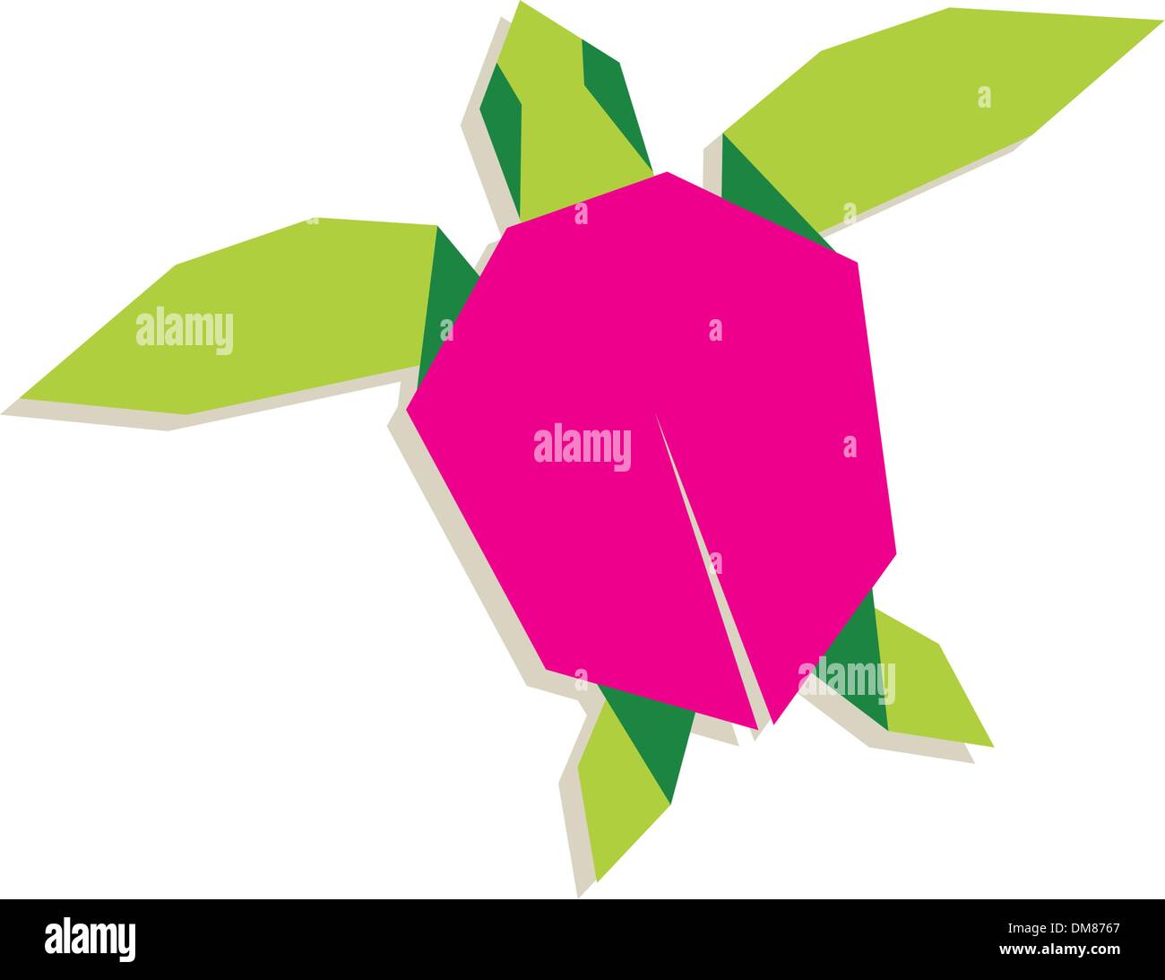 Origami multicolore tartarughe famiglia Illustrazione Vettoriale