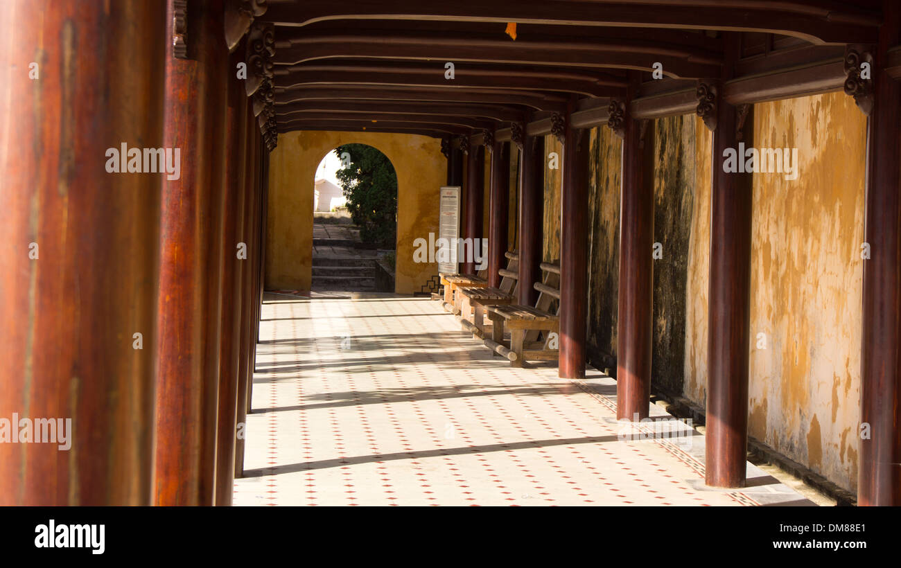 Calma serena tempio tonalità buddista del Vietnam del Sud-est asiatico Foto Stock