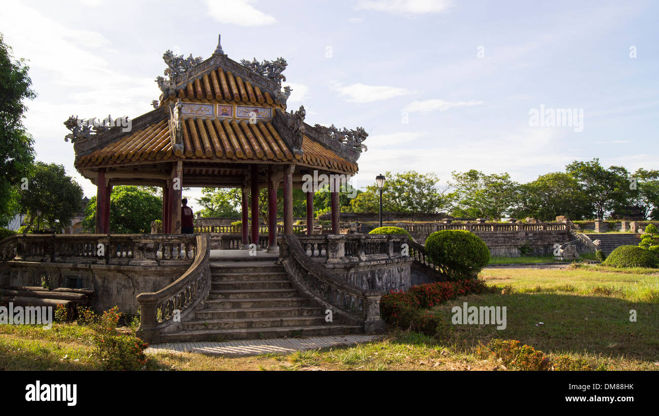 Pacifico Tempio Giardini Hue Vietnam del Sud-est asiatico Foto Stock