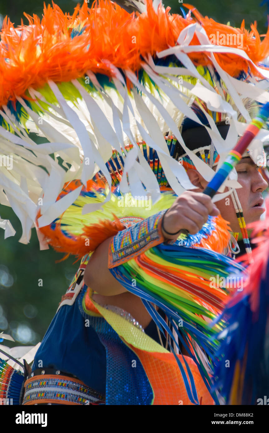 Nativo di celebrazione Pow-Wow kahnawake Québec Canada Foto Stock