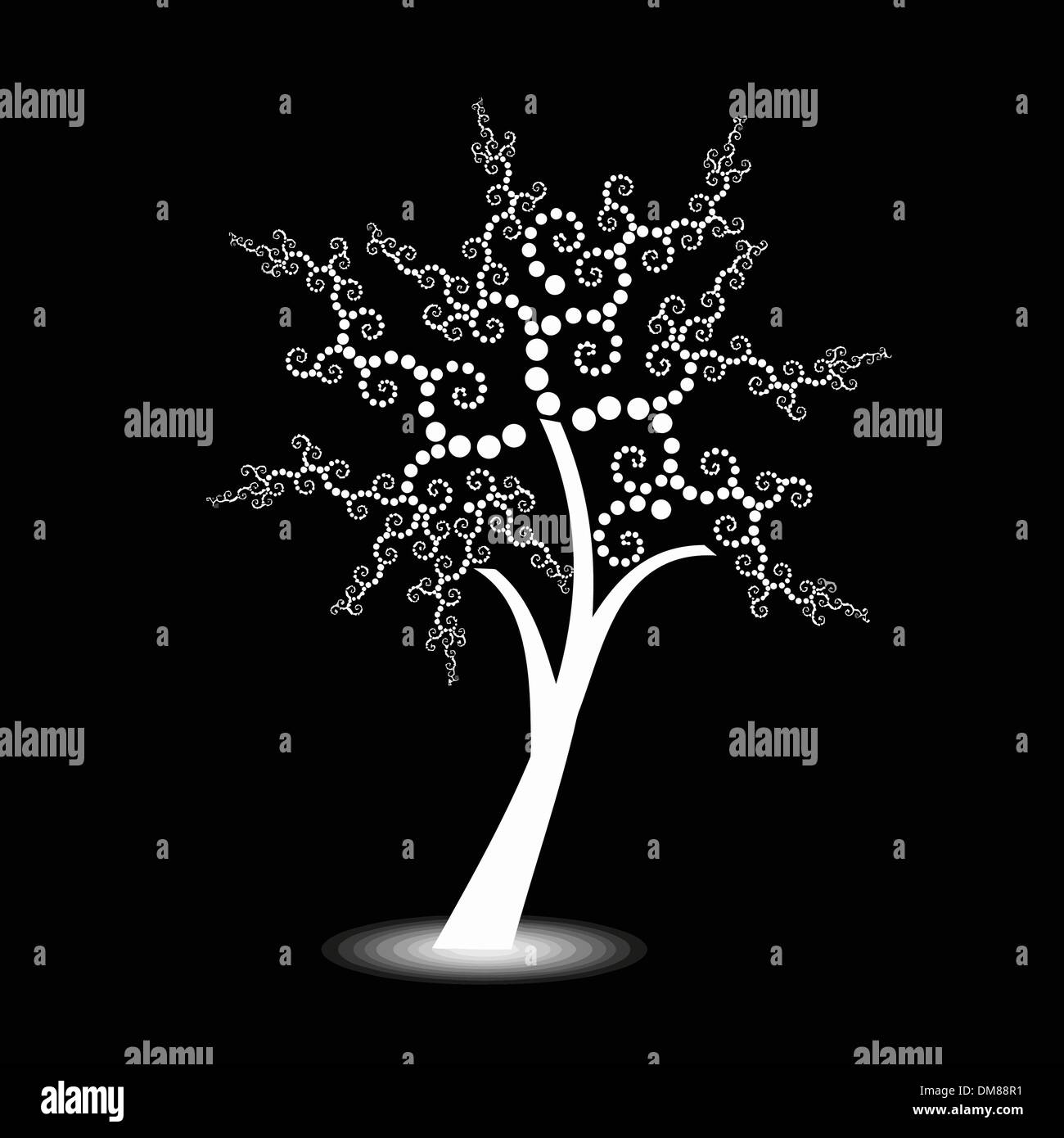 Arte collezione di alberi Illustrazione Vettoriale