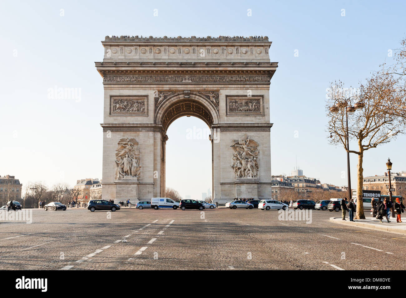 Arco Trionfale de l Etoile a Parigi Foto Stock