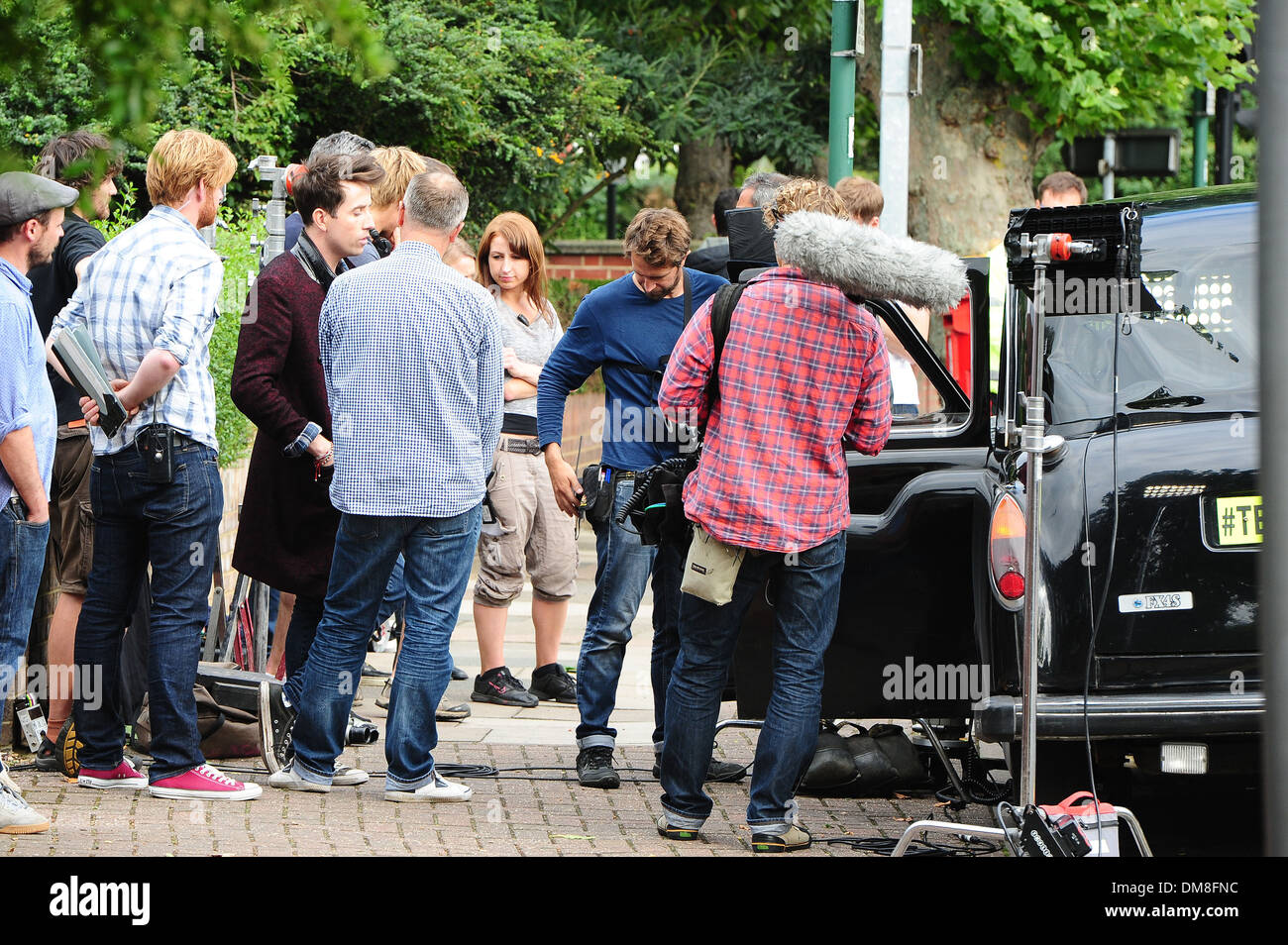 Nick Grimshaw sulla posizione imposta per BBC Radio una nuova Show Breakfast Londra Inghilterra - 30.08.12 Foto Stock