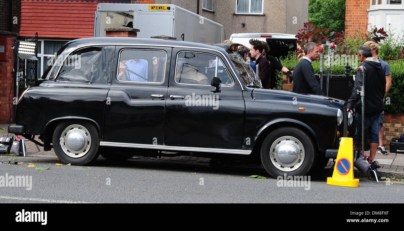 Nick Grimshaw sulla posizione imposta per BBC Radio una nuova Show Breakfast Londra Inghilterra - 30.08.12 Foto Stock