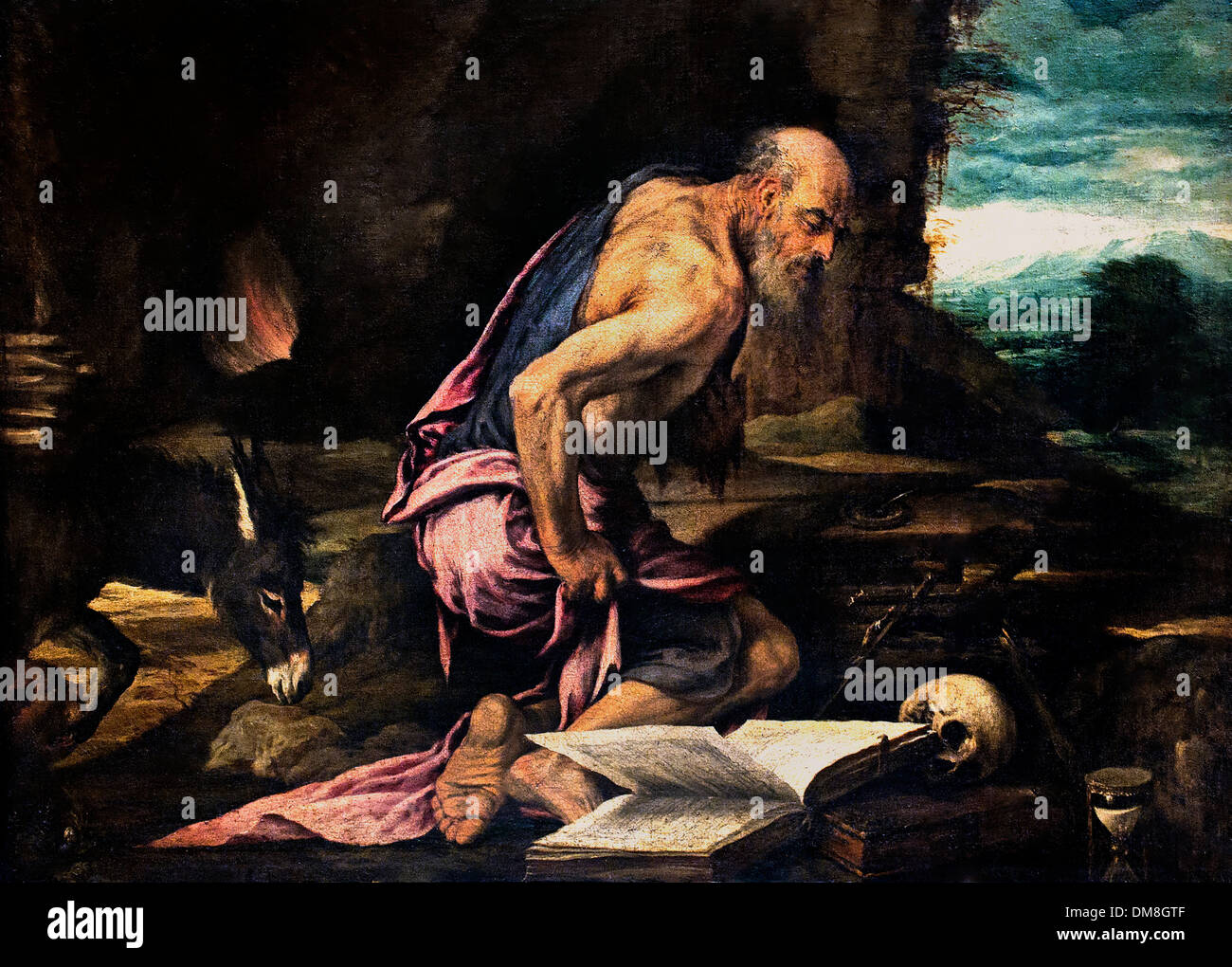 Jacopo dal ponte, chiamato Bassano (ca. 1510-1592) Il San Girolamo penitente Italia Italiano Foto Stock