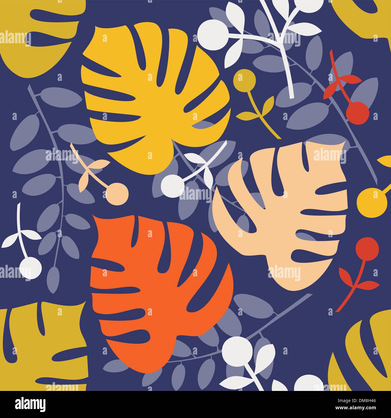 Monstera pattern senza giunture Illustrazione Vettoriale